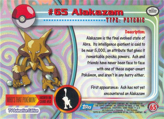 Pokemon 65 • Alakazam • Pokedex •