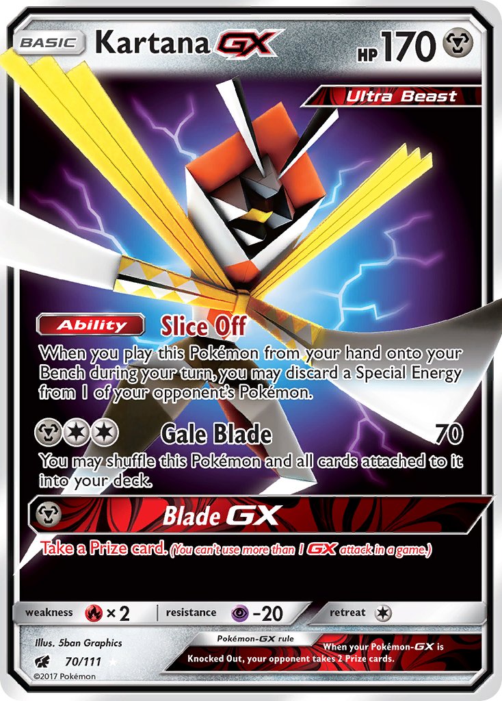 Kartana GX - Crimson Invasion Pokémon card 106/111
