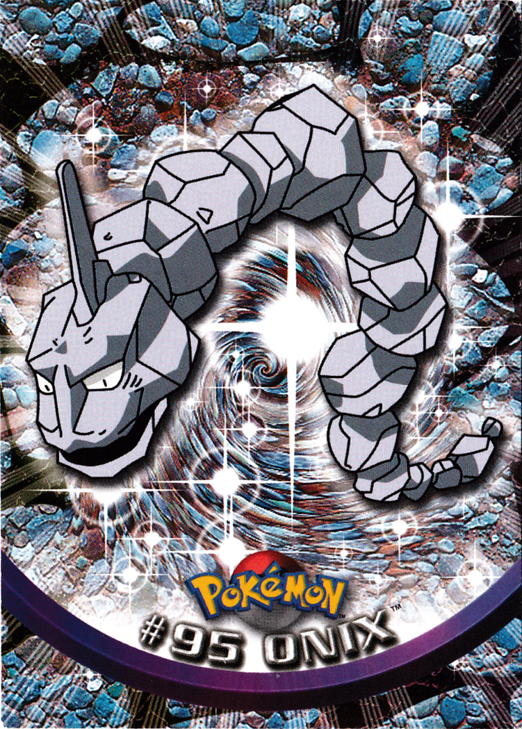 ONIX CARD #95 POKEMON TRADING CARD COLLECTION TOPPS 1999-2000 HOLO / FOIL
